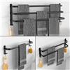 YUNJIEYA Porta asciugamani monostrato/doppio strato/triplo strato Porta asciugamani Porta asciugamani Porta asciugamani da bagno Porta asciugamani a parete multistrato