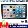 MOPECT Autoradio 9" Doppio DIN 4+64GB Multimediale Universale Android 15 WiFi CarPlay Touch Screen GPS Navi AM/FM+DVR&AHD