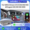 AUTOABC NUOVO Decoder Wireless Carplay Android Auto per Peugeot Citroen SMEG 208 2008 308 508 3008 & C4 C5 DS3 DS5 con Supporto Telecamera Posteriore