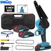 DWiusty Mini Motosega Elettrica DWiusty da 6 Pollici, Portatile Senza Fili per Taglio Alberi e Legna, Utensile da Giardino Compatibile con Batteria Makita 18V