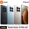 Xiaomi Redmi Note 15 Pro 4G Versione Globale MediaTek Helio G200-Ultra NFC Batteria Monster da 6500mAh Display AMOLED FHD+ da 6.77" Fotocamera da 200MP con OIS Smartphone
