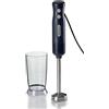 Ariete 601 Frullatore a Immersione Breakfast, Frullatore a immersione, 700 W, 2 velocità, Lama in acciaio inox, Gamba removibile, Bicchiere trasparente, Dark grey