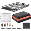 VEVOR Cesto Portapacchi da Tetto Auto Universale con Borsa Portabagagli, Barra Trasversale Portapacchi da Tetto 1625 x 990 x 105 mm con Rete Cinghie a Cricchetto Carico max 113,4 kg, Auto SUV