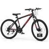 VEVOR Mountain Bike per Adulti 21 Velocità per Tutti i Terreni Carico 120kg Bicicletta da Montagna, Sospensione Anteriorre, Sella Regolabile, in Acciaio di Carbonio, Freno Doppio a Disco, da Esterno