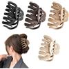 CANCYCC 4 fermagli grandi per capelli, 9,5 cm, per capelli spessi, da donna, antiscivolo, grandi fermagli per capelli, per donne, ragazze, colori neutri
