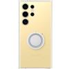 Samsung Clear Gadget Case cover con cavalletto posizionabile e laccio intercambiabile per Galaxy S24 Ultra, Trasparente