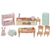 NUOVA EPOCA Sylvanian Families set di bambole e mobili tetto rosso casa di ca...
