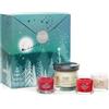 YANKEE CANDLE Set regalo Yankee Candle | 3 candele votive profumate e 1 candela Signature Small Tumbler | Collezione Bright Lights | Regali di Natale