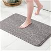 MIULEE Tappeto da Bagno Antiscivolo in Microfibra Grigio 40x60 cm | Assorbente, Asciugatura Rapida, Lavabile in Lavatrice