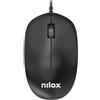 Nilox Mouse Nilox con cavo Ottico Usb 1200dpi Nero [MOUSB1012]