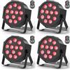 DELIBANG 4 Pezzi RGBW Ricaricabile Par LED Batteria 12 LED Luci da Palco con
