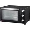 Melchioni Family | Forno Elettrico Ventilato DEVIL, Capacità 32 litri, 3 Modalità di Cottura, Timer da 60 Minuti, 1500W, Doppio Vetro, Luce Interna e Temperatura Fino a 230° C, 49 X 46 X 31 cm