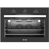 Samet, Forno da Incasso Ventilato 90 cm Apollo Nero, Maxi Forno Multifunzione 100 Litri Classe A, con Doppia Ventola, Doppia Lampada e Timer Meccanico, 89,5x57x59,5 cm