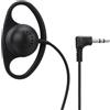 CABLEPELADO Auriculares Mono de Doble Canal, Auricular en Forma de G, Auriculares de Radio walkie bidireccionales, Apto para para Ordenador Portátil, PC, Skype, VoIP ICQ, 1 Metro, Jack 2.5 mm