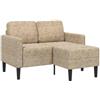 IBUQDDV Divano a 2 Posti Angolare con Chaise Longue in Ecopelle Grigio Chiaro, Struttura Stabile in Legno e Metallo, Design Salvaspazio per Soggiorno Moderno, Seduta Comoda