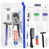 SLequipo Kit di servizi igienici di base, confezionati singolarmente, igiene personale alla rinfusa forniture di imballaggio per la cura dei senzatetto, blu, pack of 5