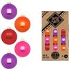 Holly & Jolly - Palline di Natale Party Time, 36 pezzi | Palline di Natale in vetro, circa 4 cm, decorazioni per l'albero di Natale in viola, arancione, rosso e rosa, lucide