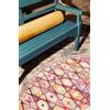 RugVista Nenax Tappeto, Ø 200 cm, Rosso/Rosa | Moderni, Rotonda, Pelo corto, Lavabile solo a secco, Oeko-Tex 100, Soggiorno, Cucina