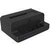 ICY BOX Docking Station per HDD/M.2 NVMe SSD, USB 3.2 Gen 2 (10 Gbit/s), stazione di clonazione HDD e unità (SATA 2.5/3.5" e M.2 NVMe), adattatore, IB-2914MSCL-C31