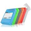 ICY BOX Set da 6 custodie per hard disk da 3,5 pollici per protezione o conservazione, impilabili, etichettabili, custodia rigida, in plastica, multicolore, IB-AC602b-6