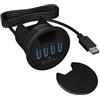 ICY BOX IB-Hub1403 - Hub USB da tavolo (60 mm), da incasso, 4 porte USB 3.0, passacavo, cavo di alimentazione 5 V incluso, colore: nero