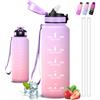Grsta Borraccia 1,5 litri, Borraccia con Cannuccia, Senza Perdite, Water Bottle Palestra, Borracce con Slogan Motivazionale, Bottiglia Motivazionale, Facile da Trasportare, per Ciclismo, Fitness, Campeggio
