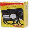 GIMA YTON Classico Sfigmomanometro Aneroide, Bracciale con Velcro, Regolazione Manuale, Pera con Valvola Cromata, Nero