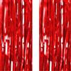 AILEXI 2 confezioni 1M*2M tende frangia tenda luccicante decorazione della per compleanno forniture festa nozze - Rosso