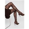Calzedonia Collant In Pizzo A Fiori Marrone
