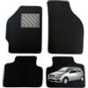 MTC Automotive Tappetini Fiat Punto 188 II dal 1999 al 2010, Set 4 Pezzi, Su Misura | Tappetini Fiat Punto II 188 in Moquette Nera, Battitacco in Gomma Rinforzata, Bottoni di Fissaggio Inclusi