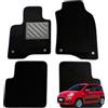 MTC Automotive Tappetini Fiat Panda III e Panda Cross dal 2012, Su Misura, Set 4 Pezzi | Tappetini Panda 3 Serie Neri con Battitacco in Gomma Rinforzata, Antiscivolo, Bottoni di Fissaggio