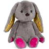 B. toys Coniglietto di peluche Happyhues Sprinkle, grigio | Morbido peluche lavabile in lavatrice con orecchie a pois color miele e zampette magenta, per coccole e pisolini, 0+ mesi