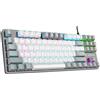 Rampage SNUGK14RS-WG, tastiera da gaming RGB TKL, colore KRGD Red, bianco e grigio