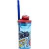 Hello Kitty Disney Pixar Cars - Bicchiere con cannuccia 3D 360ml per bambini, tritan BPA free