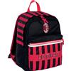A.C. Milan Milan Seven - Zaino doppio scomparto, Scuola elementare, 43cm, Spallacci regolabili e imbottiti
