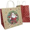 Mainetti Bags Shopper - maniglie cordino - 35 x 22 x 32 cm - carta biokraft - Big Santa - Mainetti Bags - conf. 15 pezzi - G06731