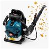 TkkMivcOC Soffiatore a benzina come zaino, soffiatore a 4 tempi con serbatoio del carburante da 1,9 l, potenza 2,6 kw, velocità regolabile, soffiatore posteriore per foglie, prato, pietrisco
