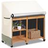 Osileyo Copertura per tavolo da giardino con cerniera divisa, resistente, 600D, impermeabile, anti-UV, protezione per tutte le intemperie, 119,4 x 50,8 x 119,4 cm, beige
