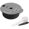YUYUEMI per capsule di caffè riutilizzabili Bosch Tassimo, filtro da caffè in silicone Tassimo, con 1 cucchiaio e 1 pennello, per macchina da caffè Bosch Tassimo Series (180 ml grigio)