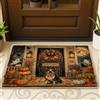 Generic Zerbino nero con cane Boston Terrier, per esterni e interni, 63 x 43 cm, zerbino ultra sottile per interni ed esterni, piccolo tappeto carino per classe, patio, casa, scarpe fuori tappeto