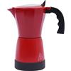 PHOYUXM Moka Pot, 480 W, 300 ml, caffettiera elettrica con base per 6 tazzine da caffè, bocchetta per caffè espresso rimovibile, per 1-6 persone (rosso)