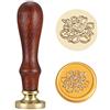Yoption - Timbro per sigillo in cera di peonia, serie floreale vintage, ideale per decorare biglietti, buste di inviti per matrimoni e feste, confezioni di vino