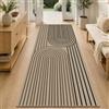 VSIWB Tappeto passatoia per corridoio, 80 x 200 cm, effetto iuta, lavabile, antiscivolo, bicolore, per cucina, soggiorno, camera da letto, corridoio, ingresso e balcone