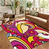 buyluhn Tappeto Camera da Letto Pop Art Colorata 100x200 Pelo Corto Morbidi, Tappeti Salotto Street Art Astratta Lavabile Lavatrice, Tappeto Scendiletto per Cameretta Ragazza Stanza QR&1