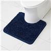 MIULEE Tappeto in Microfibra per WC a U 1 Pezzo Blu Navy 50x50 cm | Tappetino Bagno Assorbente, Antiscivolo, Morbido Peluche | Tappeti per Bagno con Ritaglio per Toilette