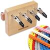 DAFENCHI Fringe Twister per torcere rapidamente, 4 clip di legno strumento per la creazione di cavi, filati, frange, per tessere, nappe/corda che fa macchina
