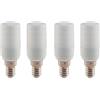 HUAMu Lampadina LED E14 Mais Bulbi 7W, Equivalente 70W alogena, 700lm, Bianco Caldo 3000K,Senza Sfarfallio, Non Dimmerabile, AC 85-265V, 4 Pezzi