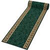Mazovia Tappeto Passatoia Corridoio 100x100cm Verde Classico Retrò Anni 90 | Tappeto Passatoia per Cucina Lavanderia Camera da Letto Antiscivolo Base in Gomma Facile da Pulire Morbido Venduto al Metro