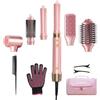 StyleVibe Mythsight StyleVibe - Piastra per capelli 6 in 1, con asciugacapelli e | Spazzola per asciugacapelli, spazzola termica e spazzola lisciante per un'asciugatura rapida, volume, ricci L/R