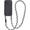Coiwxmoi Cover per iPhone 17 Pro Max/iPhone 18 Pro Max con Cordino, Custodia Doux Silicone con Regolabile Collana Ultra Sottile Antiurto AntiGraffio Protettiva Case con Laccio Tracolla, Nero